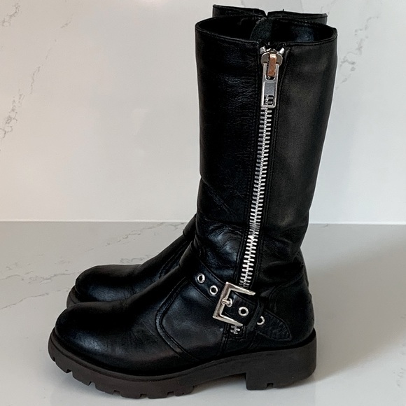 Other - Leather Wool Lined Moto Boots